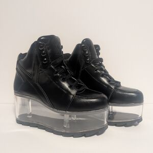 QLOUD QOMO Black Platform Shoes (Discontinued/Rare)
